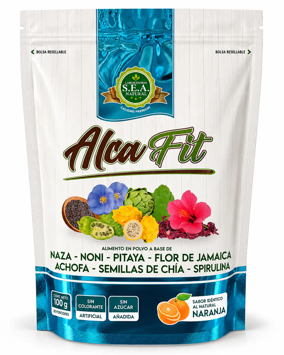 Alca Fit – Alimento en polvo sabor naranja | Laboratorio S.E.A. Natural 1
