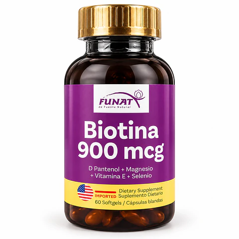 Biotin 900 mcg + D Panthenol 60 Sofgetls Funat