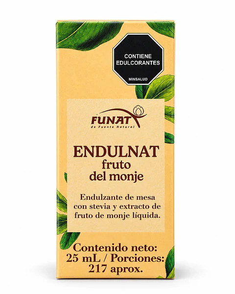 ENDULNAT Fruto del Monje 25 ml | FUNAT – Endulzante Líquido con Stevia