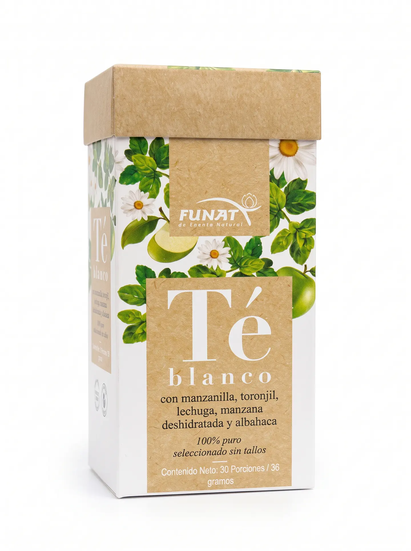 Té Blanco con Manzanilla y Toronjil FUNAT – Caja x 30 Tisanas (36 g) 1