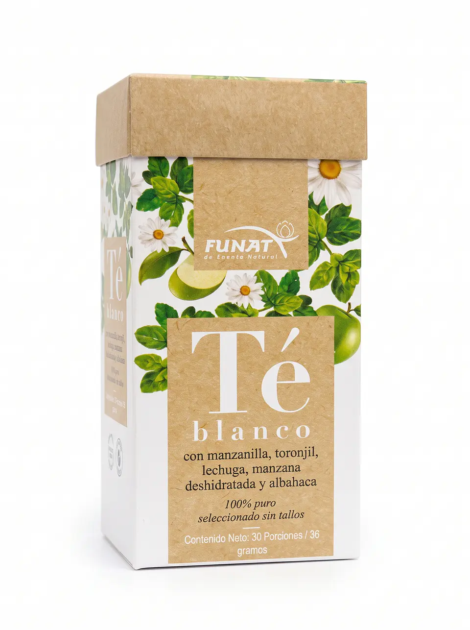 Té Blanco con Manzanilla y Toronjil FUNAT – Caja x 30 Tisanas (36 g) 1