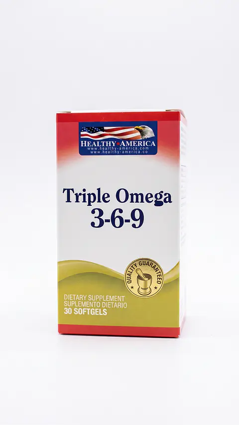 Triple Omega 3-6-9 Healthy America – Suplemento Dietario (30 Cápsulas Blandas)
