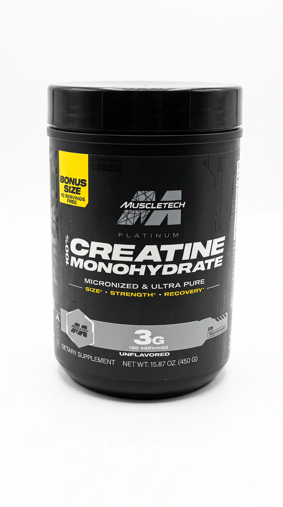 Creatina Monohidrato Micronizada MuscleTech Platinum 450 g – 150 Servicios 1