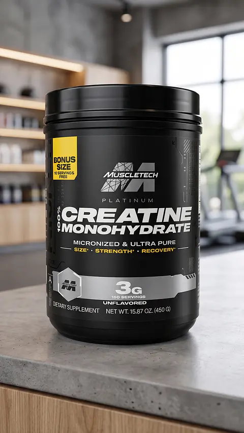 Creatina Monohidrato Micronizada MuscleTech Platinum 450 g – 150 Servicios