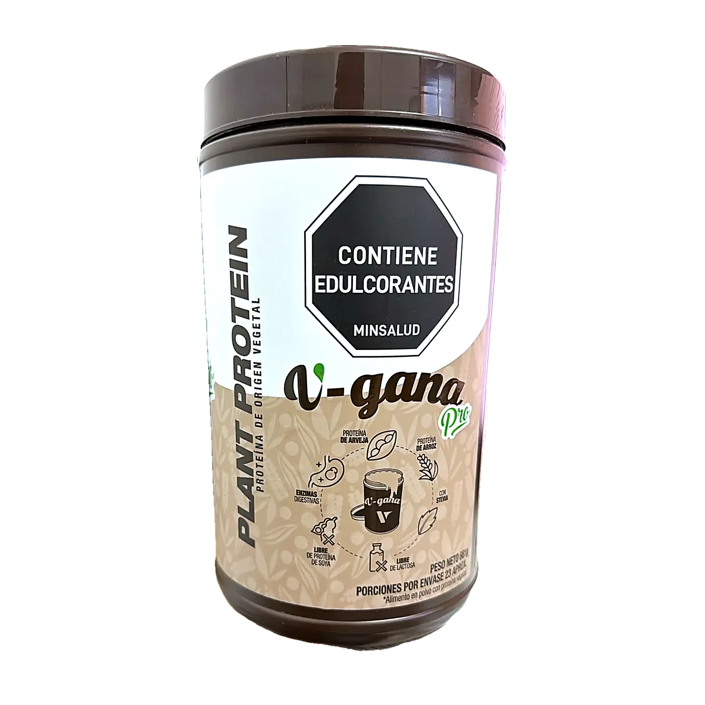 V-gana Pro Proteína Vegetal Sabor Chocolate 681 g – Vitanas Lab 1