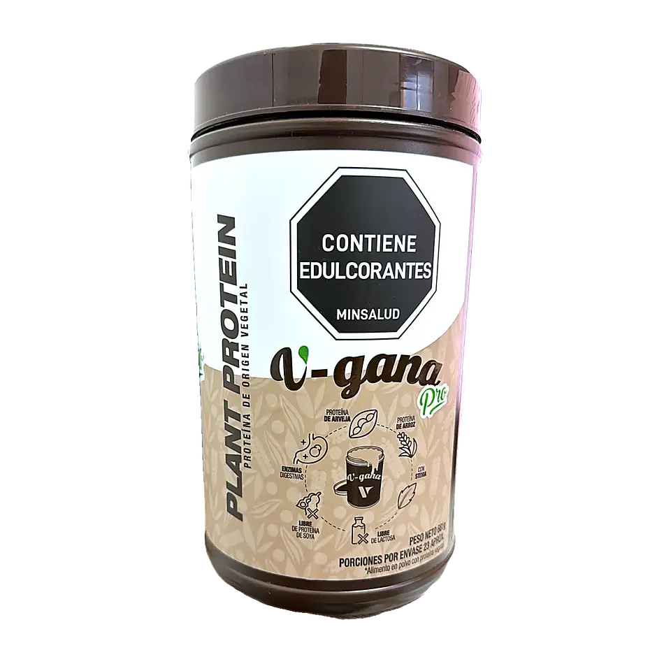 V-gana Pro Proteína Vegetal Sabor Chocolate 681 g – Vitanas Lab 1