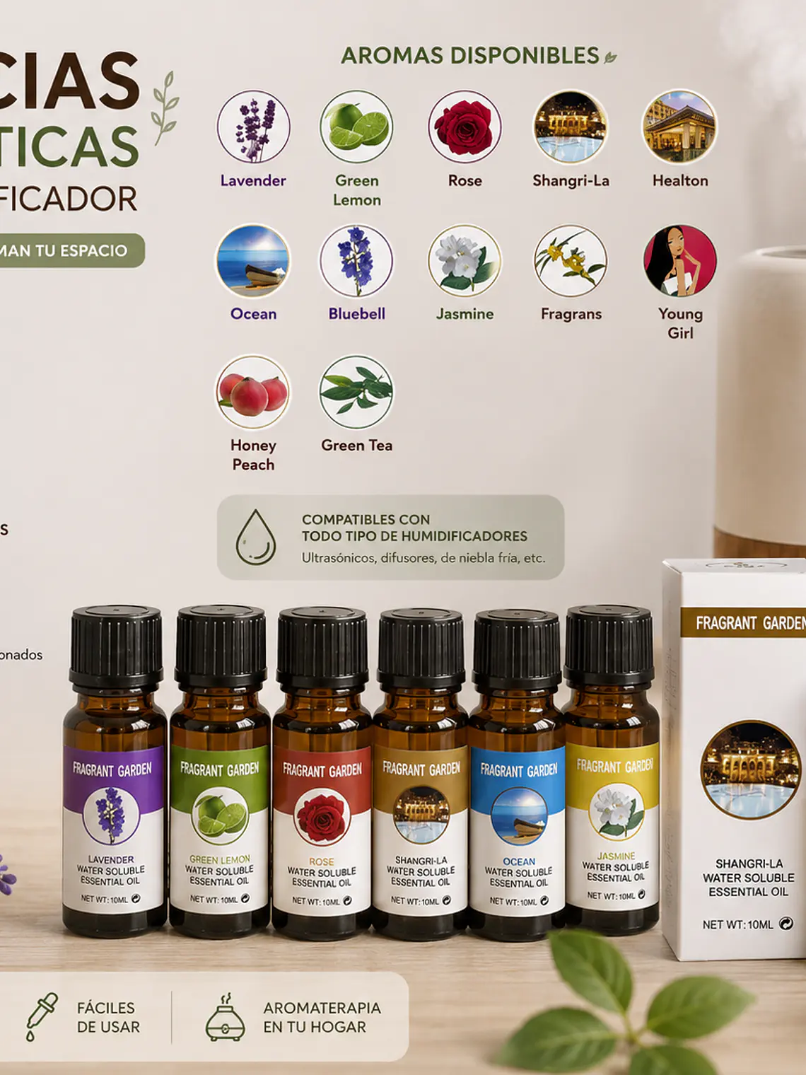 ESENCIAS AROMÁTICAS PARA HUMIDIFICADOR 1