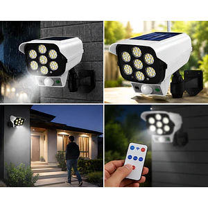 Foco Solar LED Sensor de Movimiento 7 LED con Control Remoto