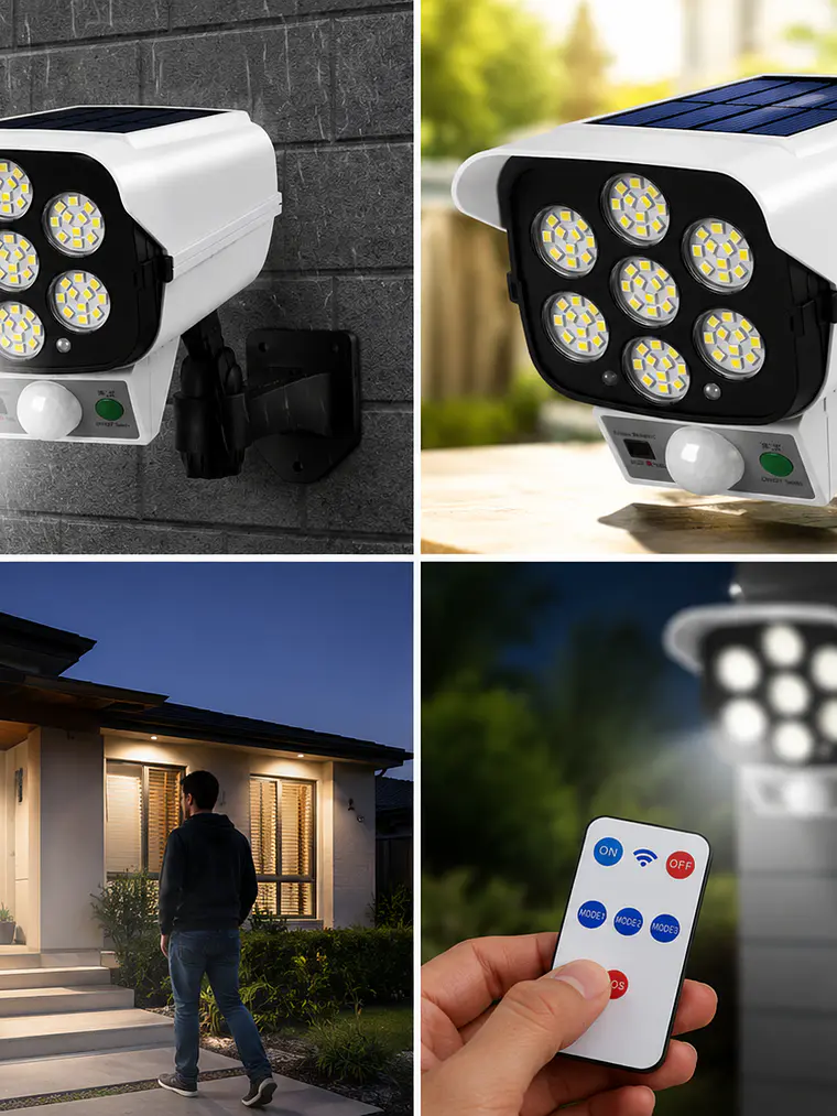 Foco Solar LED Sensor de Movimiento 7 LED con Control Remoto 2