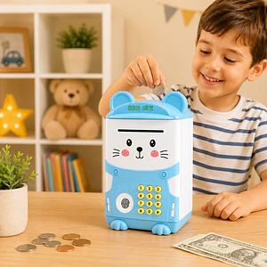 Alcancía Electrónica Infantil con Clave y Sonido gatito
