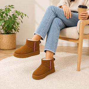 Botín Peludito Mujer Tipo UGG