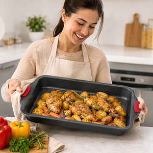 Bandeja Fuente Horno Antiadherente 45x29x5 cm