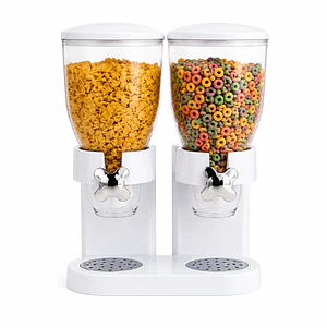 Dispensador Doble de Cereales y Snacks