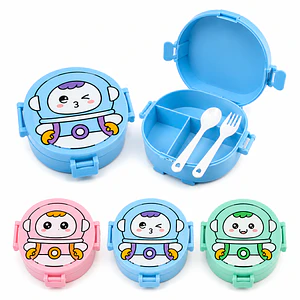 Lonchera Infantil Astronauta con Cubiertos