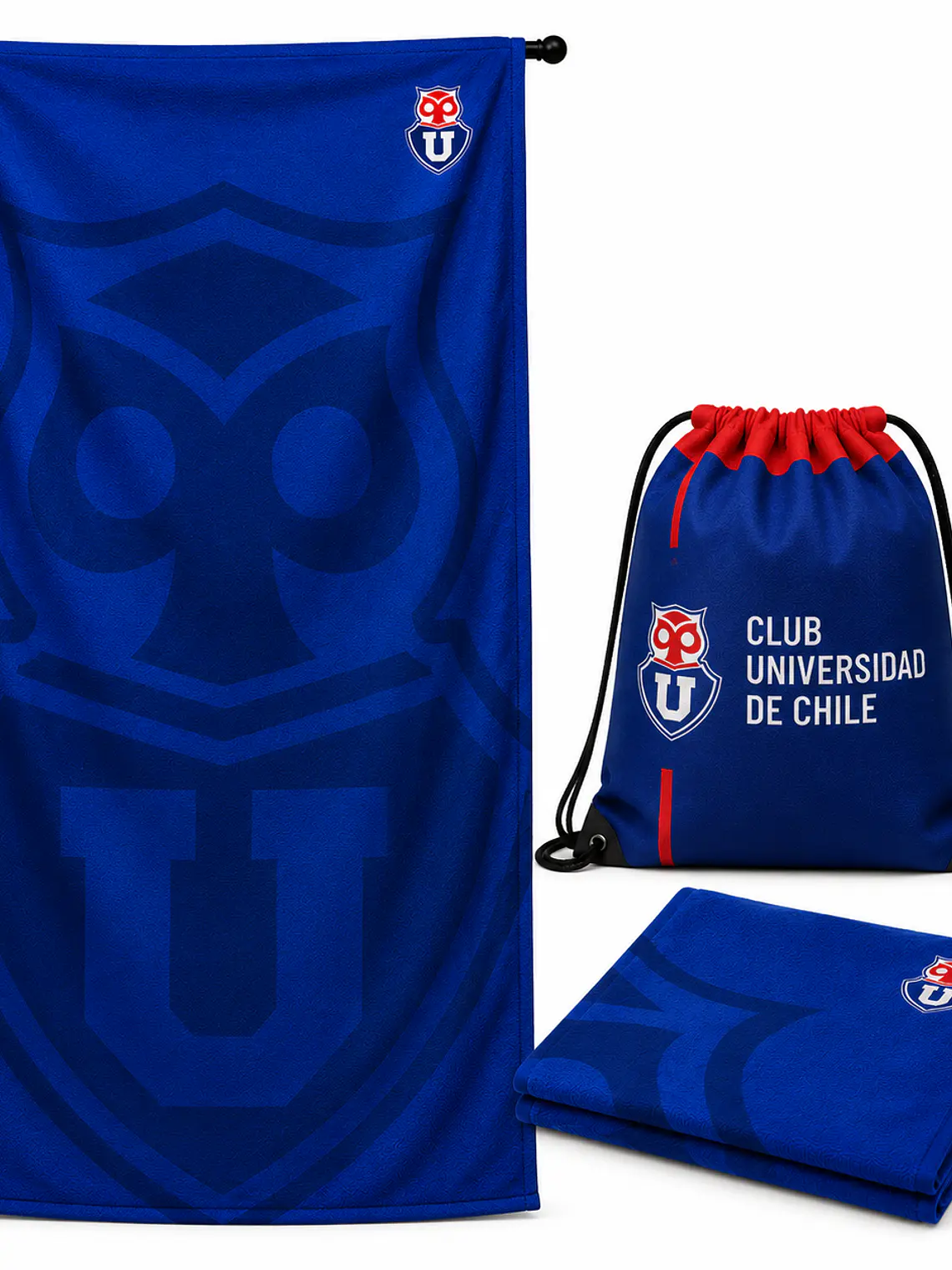 Toallón Microfibra con Morral Deportivo Azul 80x150 cm 1