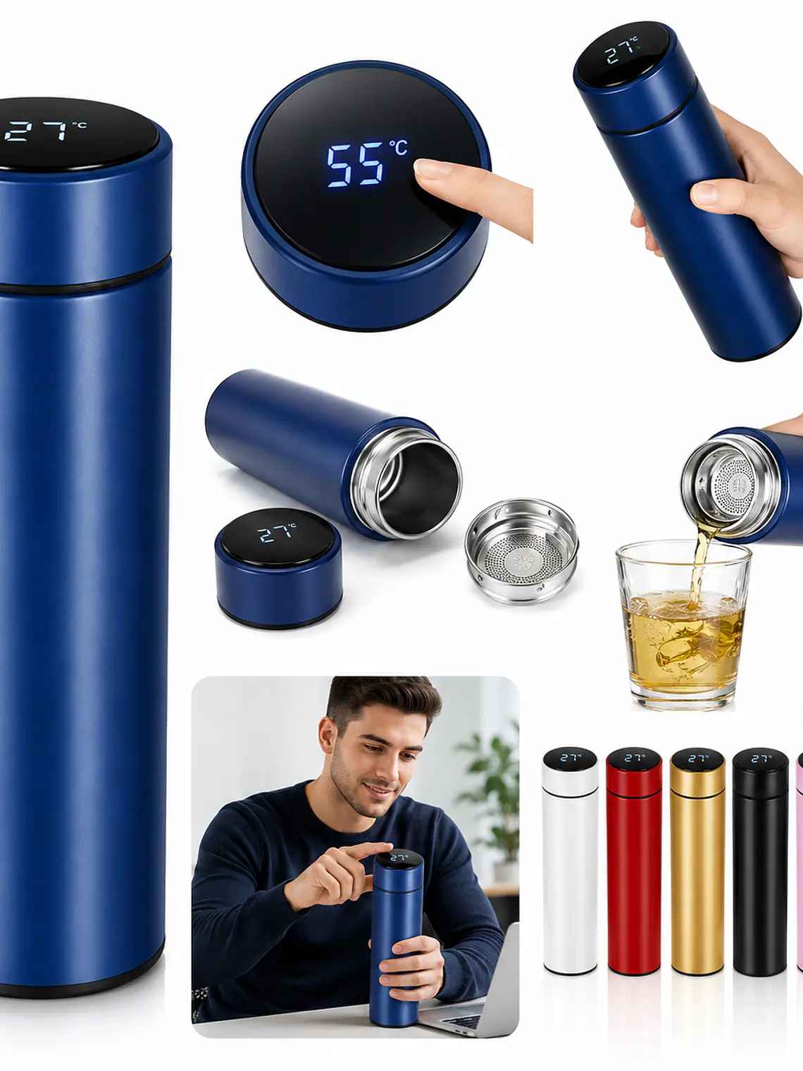 Termo Inteligente LED Acero Inoxidable 500 ml 2