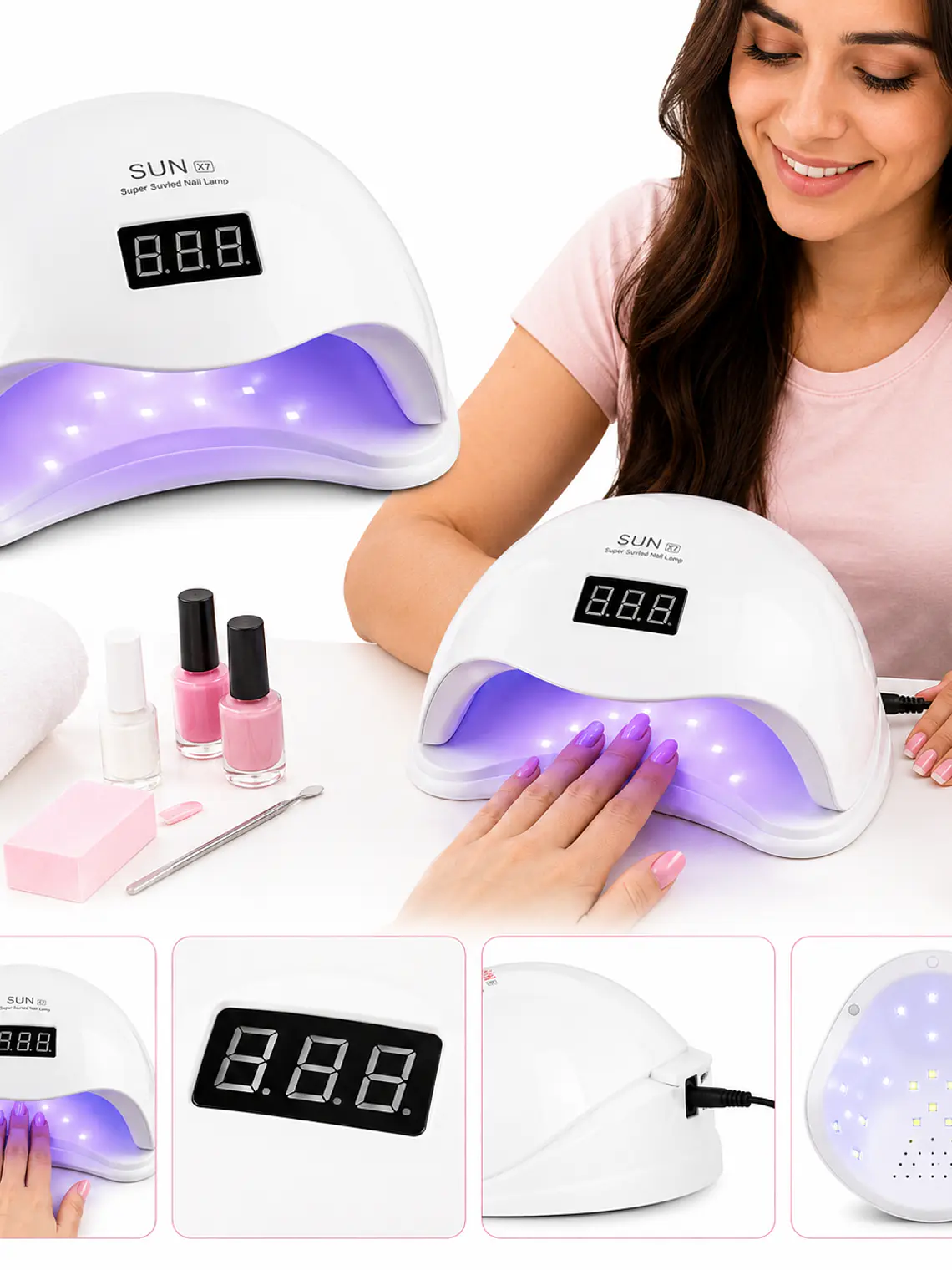 Lámpara Uñas Led Profesional Secador Uñas UV Manicure 48W 2