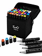 Set de Marcadores Doble Punta 48 Colores con Estuche - Miniatura 1