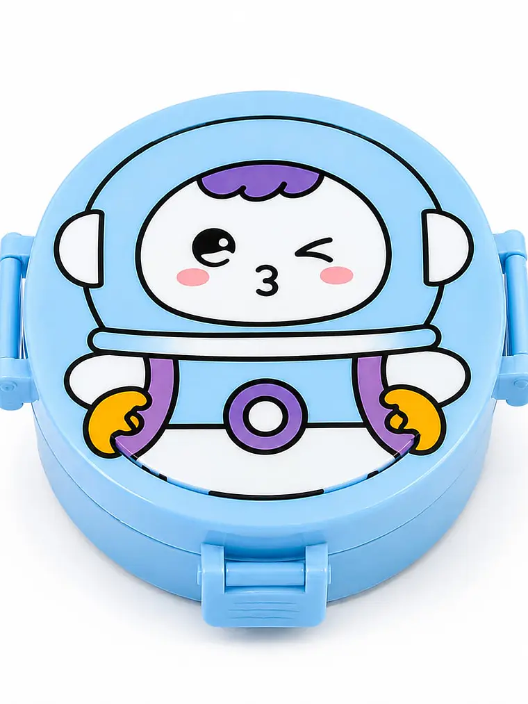 Lonchera Infantil Astronauta con Cubiertos 4