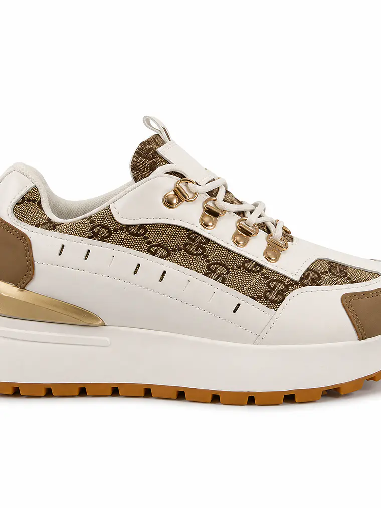 Zapatilla Urbana con Plataforma y Diseño Monograma 4