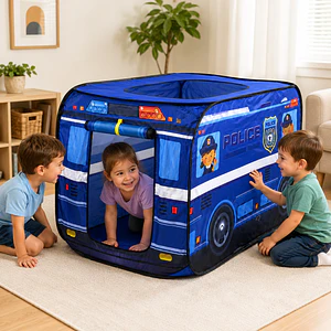 Carpa infantil plegable con diseño de vehículos