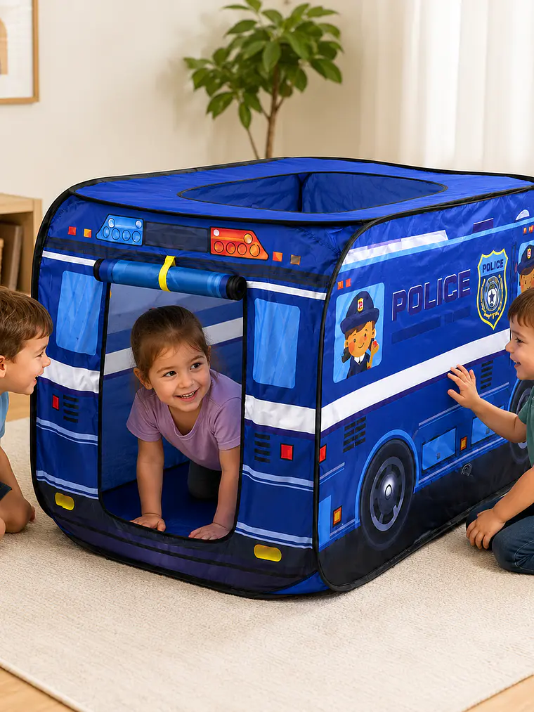 Carpa infantil plegable con diseño de vehículos 2
