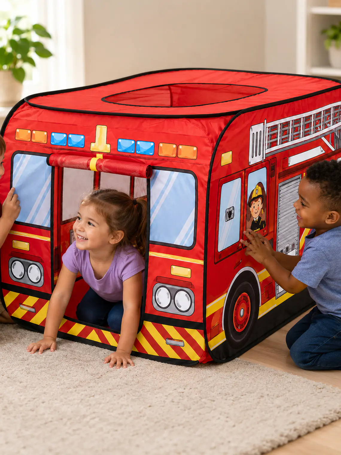 Carpa infantil plegable con diseño de vehículos 5