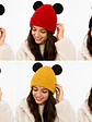 Gorro tejido con orejitas y letra bordada - Miniatura 2