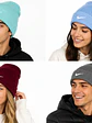 Gorro tejido unisex con puño y logo bordado - Miniatura 1