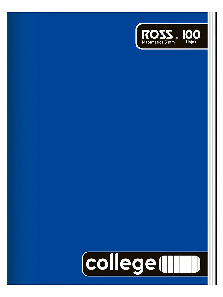 CUADERNO ROSS COLLEGE LISO 100 HJ 5MM 4