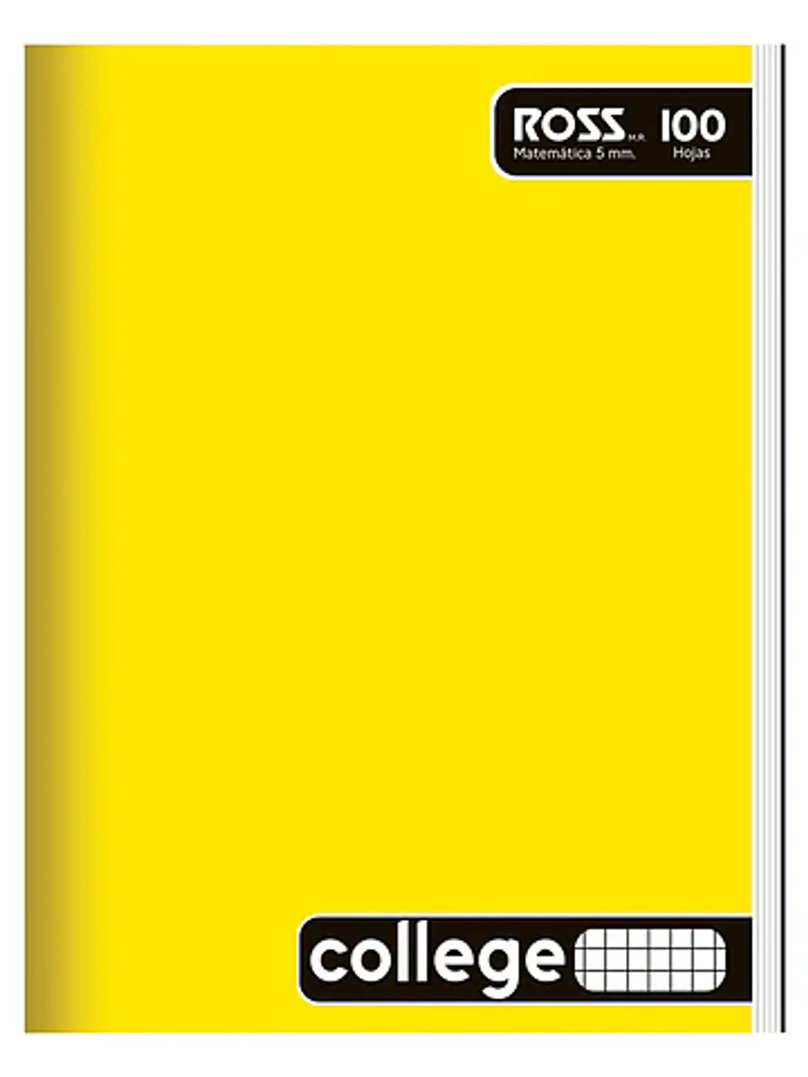CUADERNO ROSS COLLEGE LISO 100 HJ 5MM 5