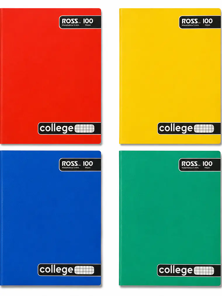 CUADERNO ROSS COLLEGE LISO 100 HJ 5MM 1
