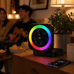 VENTILADOR LED RGB CON PARLANTE