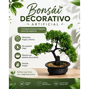 Planta artificial estilo bonsái