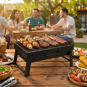 Parrilla rectangular portátil