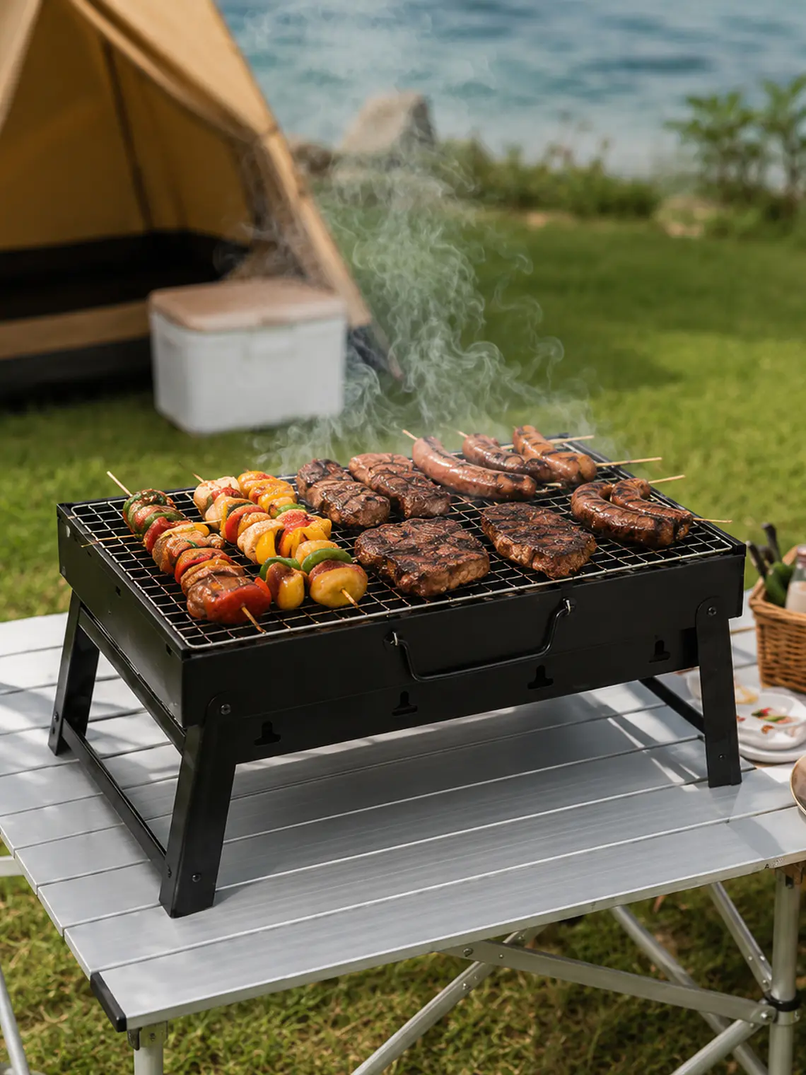Parrilla rectangular portátil 3