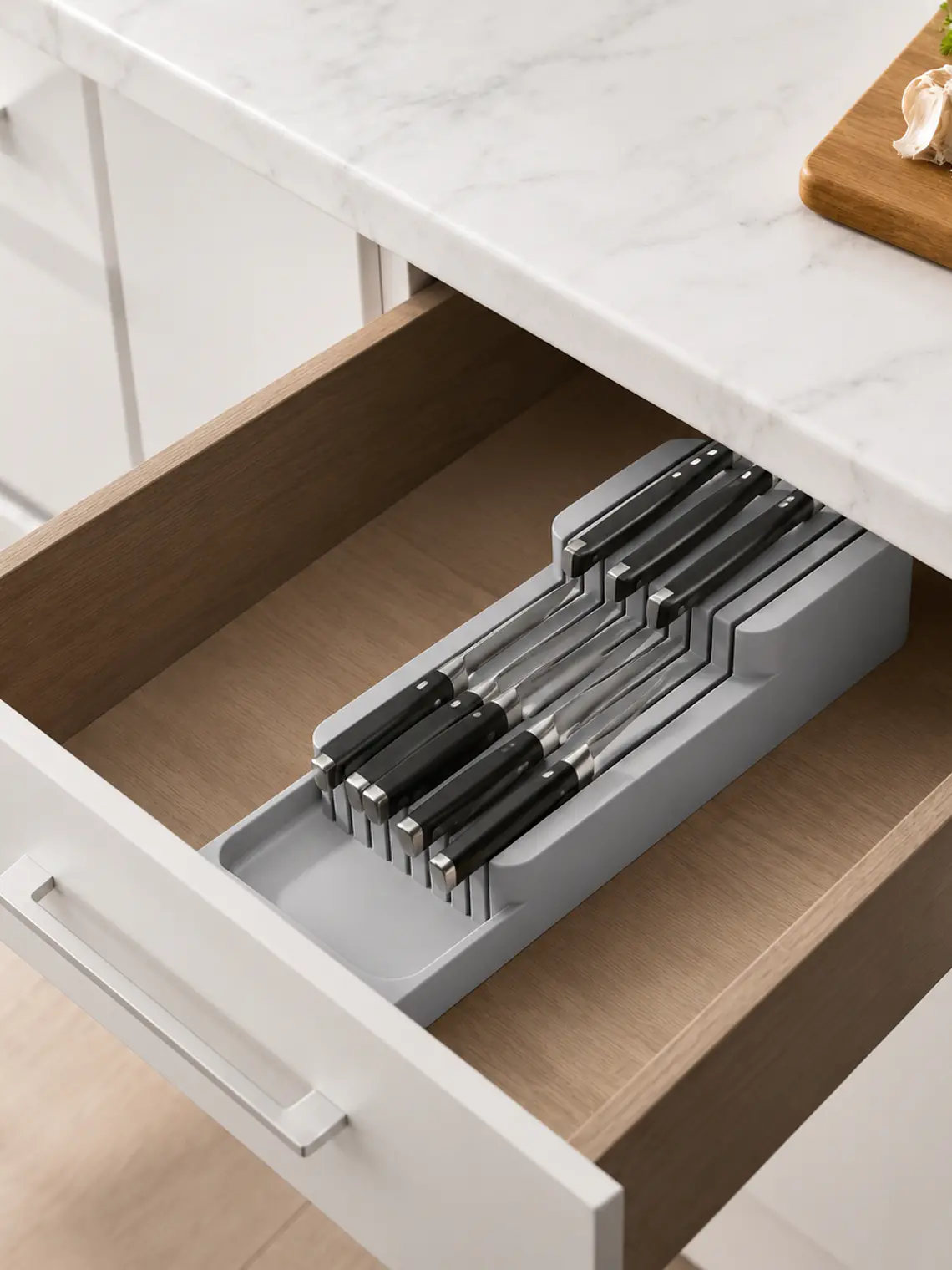 Organizador compacto de cuchillos de 2 niveles 4