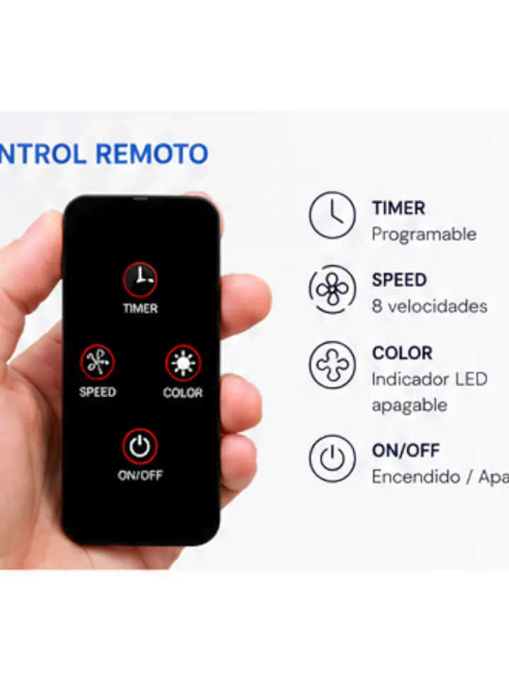 Ventilador Alisio Silencioso Control Remoto Pedestal AL240 4