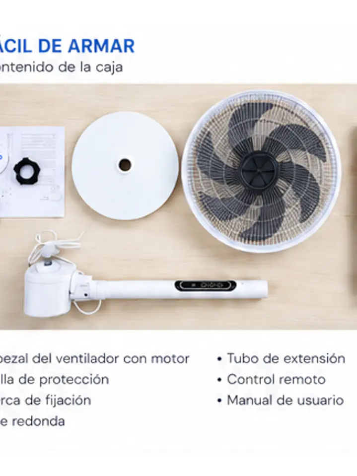 Ventilador Alisio Silencioso Control Remoto Pedestal AL240 5