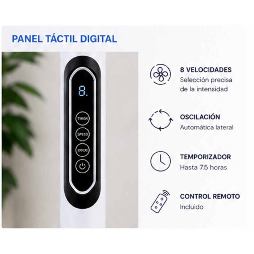 Ventilador Alisio Silencioso Control Remoto Pedestal AL240 3