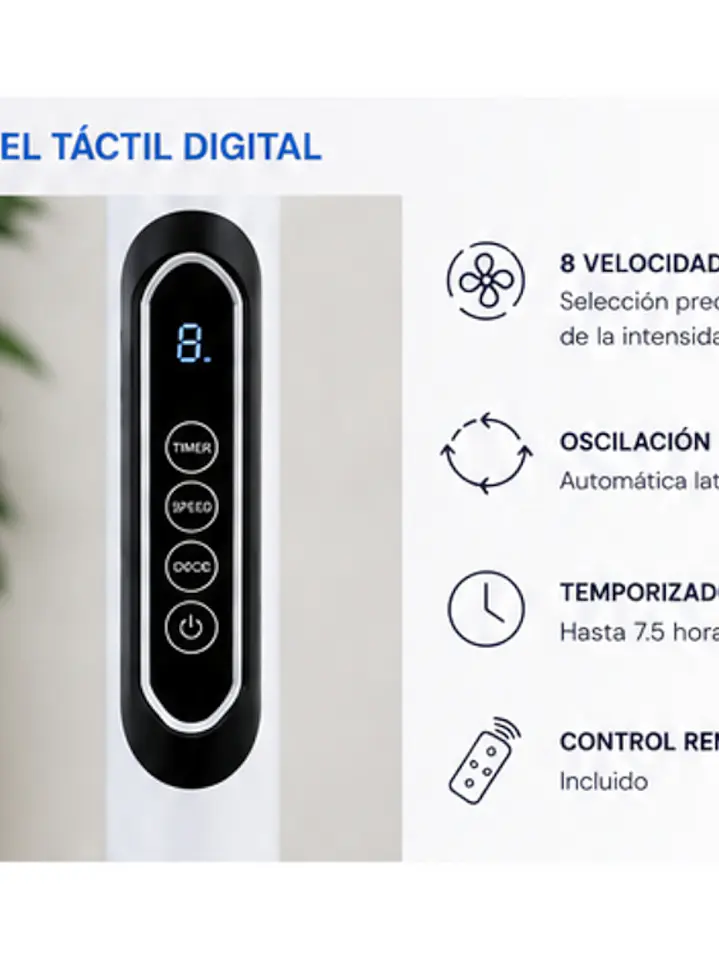 Ventilador Alisio Silencioso Control Remoto Pedestal AL240 3