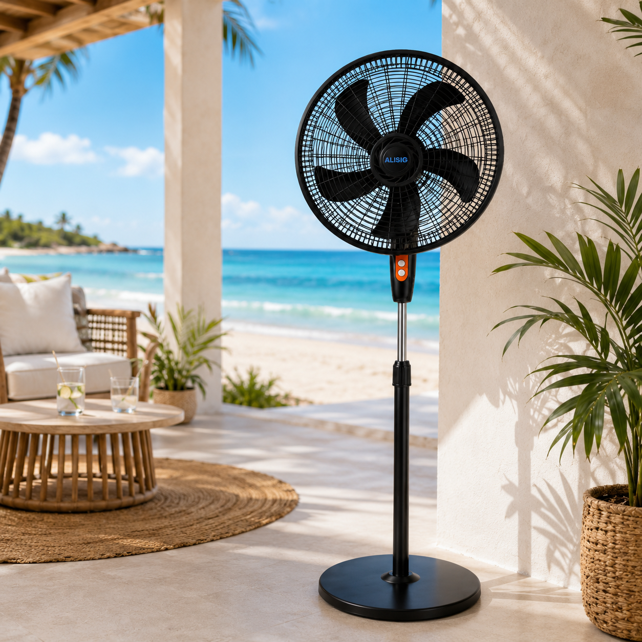 Ventilador Alisio Silencioso 3 Velocidades Pedestal AL295 2