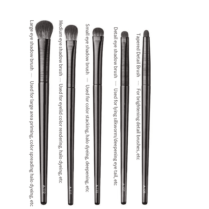 Natural Eye Makeup Brushes Set Eyeshadow Brush Eyebrow Contour Eyeliner Brush Women Eyes Cosmetic Blending Detail Make Up Tools 8