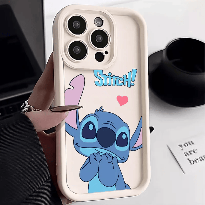 Stitch Happy Cute Phone Case For iPhone 16 15 14 13 12 11 Pro Max 7 8Plus XR XS Max Mini Anti Fall Shy Kawaii Soft Cover Cartoon 3