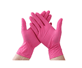 Guantes De Nitrilo Rosados 