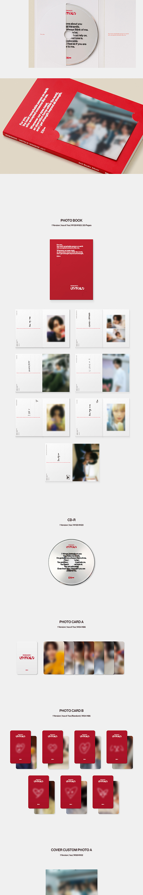 ENHYPEN - ROMANCE : UNTOLD (ENGENE Ver.) (Random Ver.)