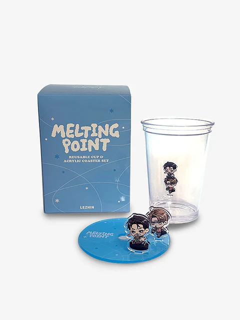 Punto de fusión: JUEGO DE VASO REUTILIZABLE Y POSAVASOS DE ACRÍLICO