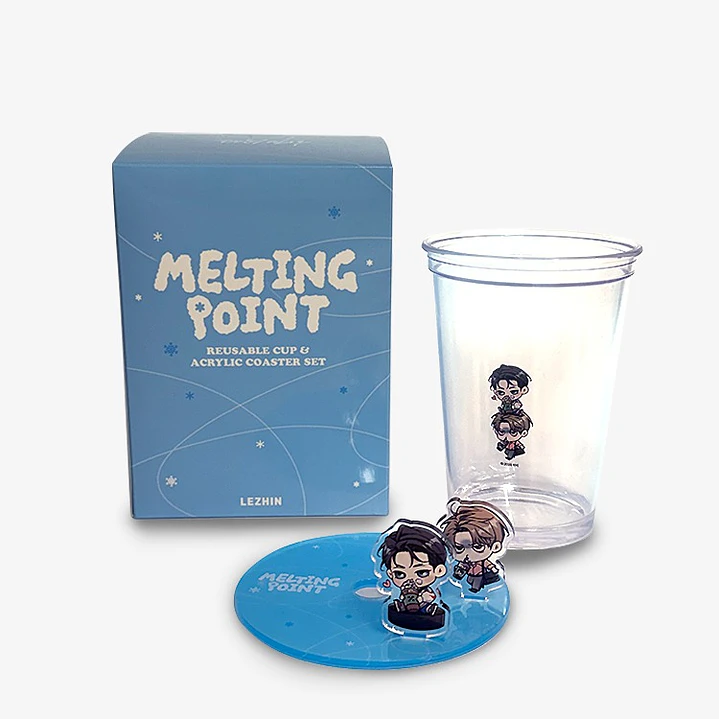 Punto de fusión: JUEGO DE VASO REUTILIZABLE Y POSAVASOS DE ACRÍLICO 1