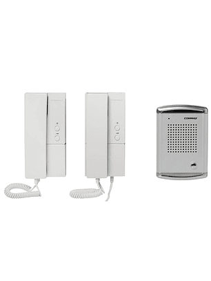 Kit de 2 Citófonos commax DP-LA01M/S + placa exterior DR-2A