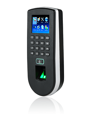 F19. Terminal de control de acceso standalone con pantalla. huella/clave/tarjeta id. uso interior.
